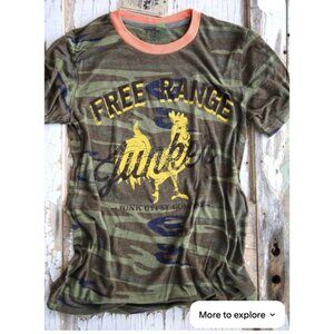 Women Free Range Junker T-shirt By Junk Gypsy Size Xl